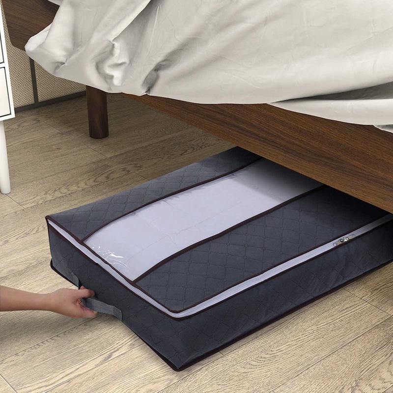 2 Stuks Opvouwbare Onder Bed Zakken Grote Onder Bed Opslag Dozen Dikke Ademend Underbed Kleding Opbergzakken Ritssluiting Organizer