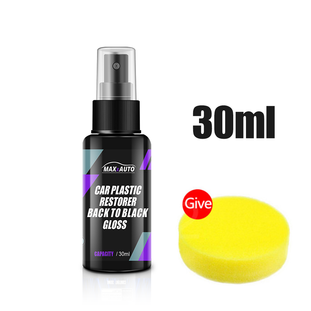 Restaurador de plástico para motocicleta, productos de limpieza de coche con brillo negro, renovador de revestimiento de reparación y pulido automático para detalles de coches: Castaño