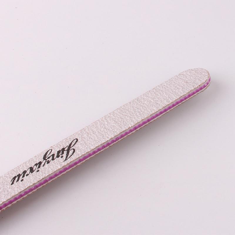 Lima de uñas de dos caras, pulidora de uñas de dos caras, grano rosa, herramienta de aseo para manicura artística, alicates de belleza para uñas