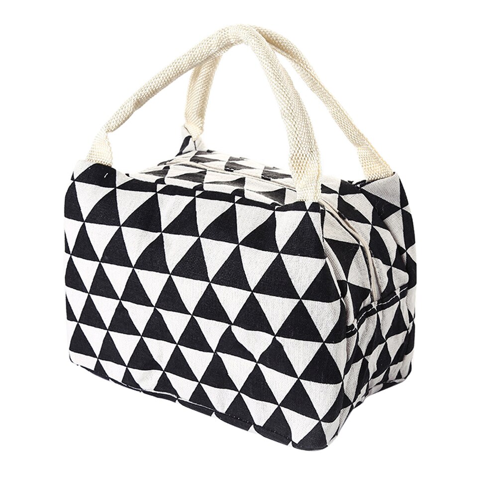 Unisex lunchtas, geometrische print student white-collar box opslag voedsel warmtebehoud koude-isolatie bento-tas