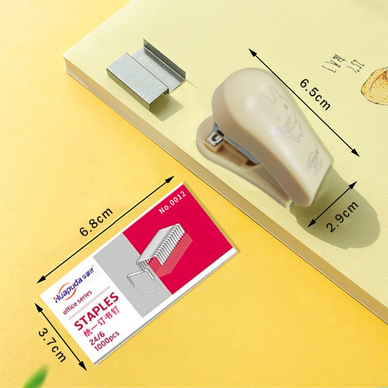Huapuda Mini Stapler 0366 Portable Small Stapler Useful Staple 24/6 Student Paper/Receipt/Book/Draft Binding Stationery Supplies