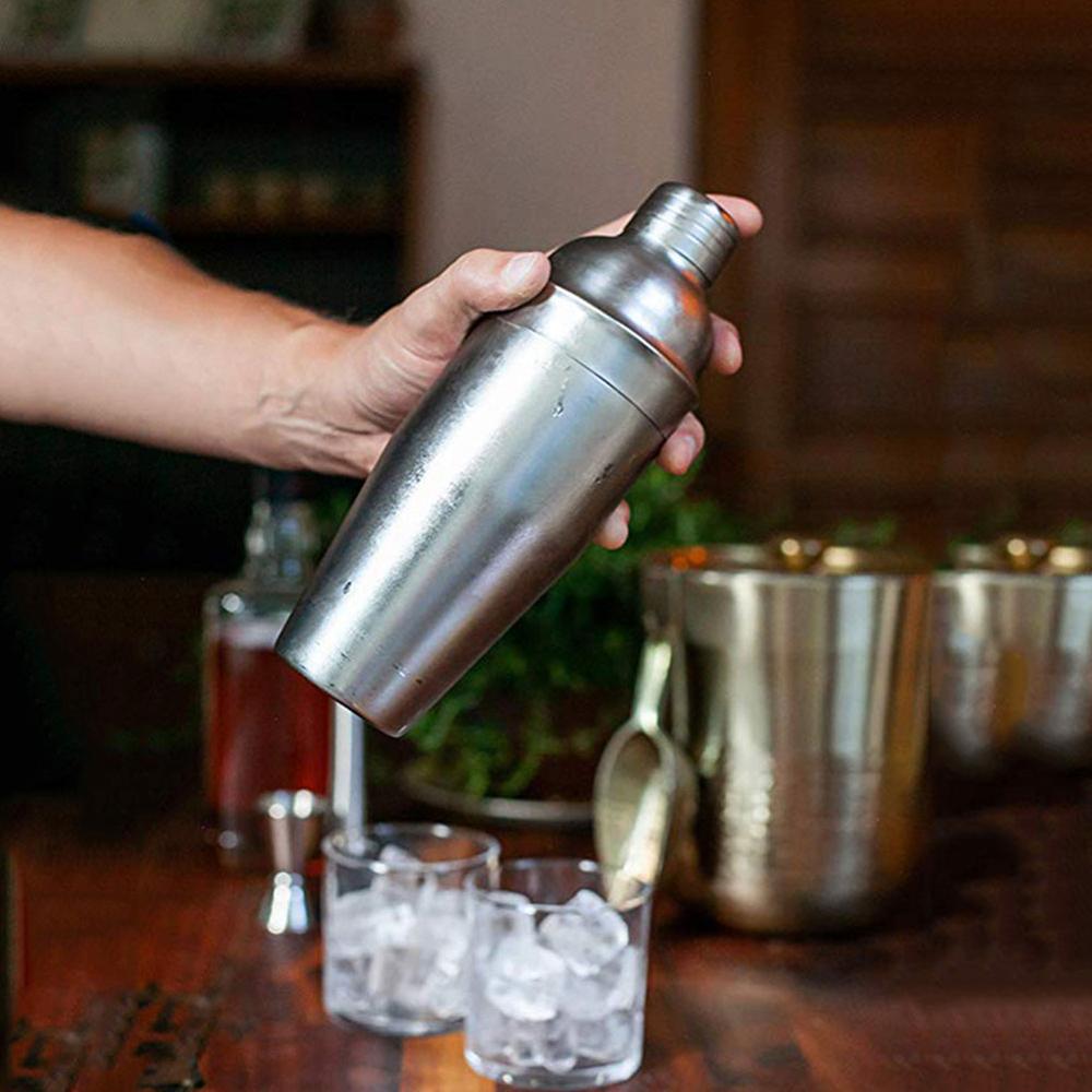 6 sztuk 550ml zestaw wibrator robić koktajli ze stali nierdzewnej bar barman wibrator łyżka lód Tong narzędzia zestaw z stojak na wino