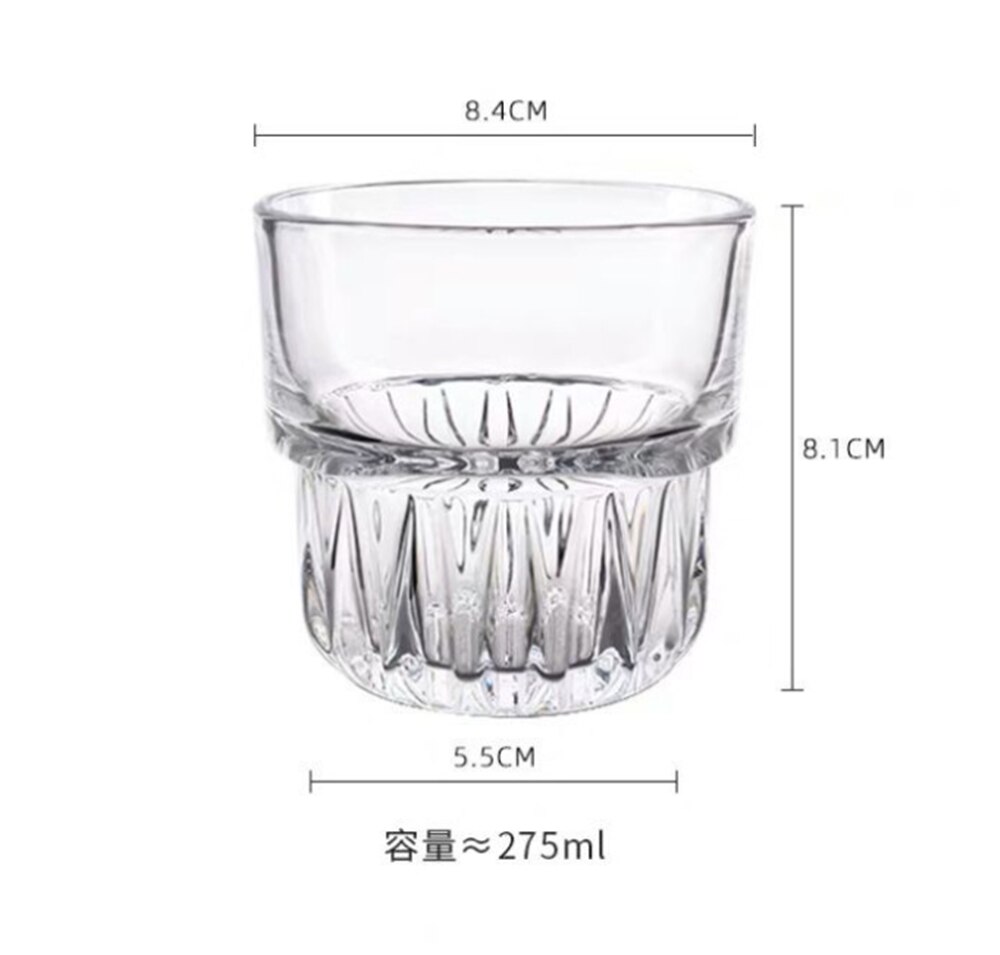 Kjendis kafé glass kaffekopp liten is latte glass gjennomsiktig enkel melk frokost kopp familie juice kopp: 275ml 1 stk