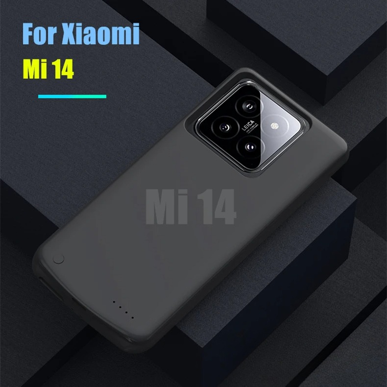 Powerbank Cover voor Xiaomi Mi 14 Externe batterijhoesjes Draagbare oplader Power Bank Cover voor Xiaomi 14 Pro Power Case: DONKERROOD