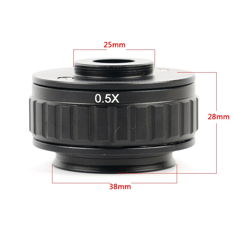 Adaptador de enfoque de lente ajustable para cámara, tipo de adaptador de montaje en C para microscopio estéreo Trinocular, 1x0,35x0,5 x