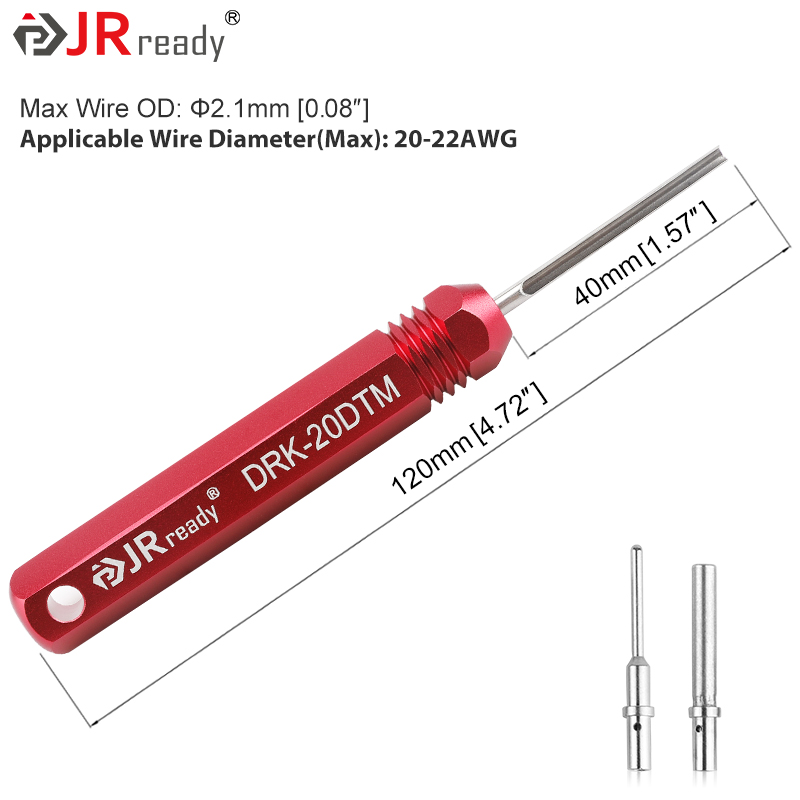 JRready Pin Extractor Tool For Solid/Stamped Contacts Terminal Removal Instrument For Deutsch Connector DT/DTM/DTP/HDP/DRC ,RT1B: Dark Grey