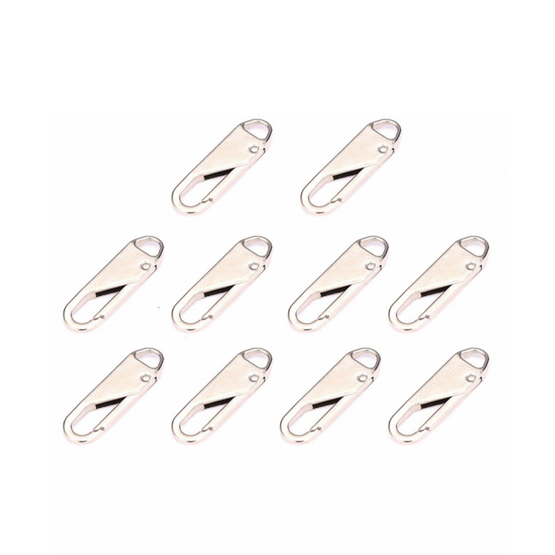10 stuks Rits Slider Puller Instant Rits Reparatie Tas Vervanging Slechte Gesp Reistas Koffer Rits Hoofd DIY Naaien Craft: 3# / Antiek Messing
