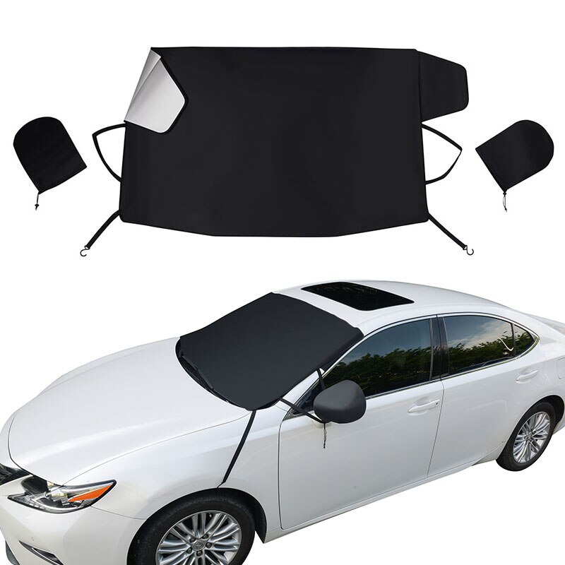 Vehemo Sneeuw Auto Zonneklep Voorruit Zonnescherm Zonnescherm Cover Block Cover Protector Voor Sneeuw Winter Auto Zonnescherm
