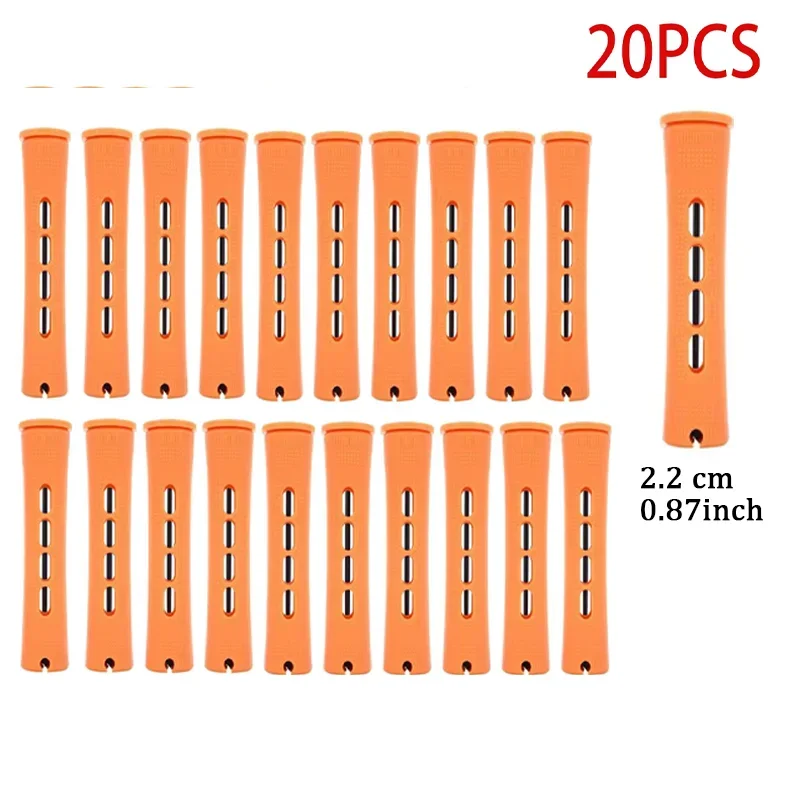 20 kpl permanenttikihartimia, 5 kokoa kihartimia, muovisia kylmäaaltokihartimia, permanenttikihartimia, hiustenmuotoiluvälineitä: Sininen