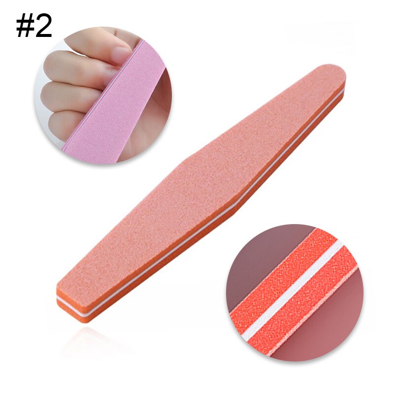 1 Pc sept faces multifonction lime à ongles tampon bleu rose couleurs mélangées meulage ponçage pédicure meulage ponçage outils fichiers