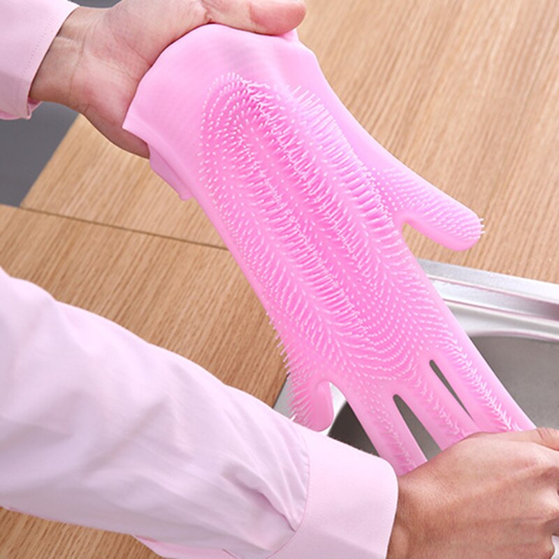 Gants de vaisselle en Silicone, fournitures de cuisine, outils de nettoyage, gants de vaisselle, BV789