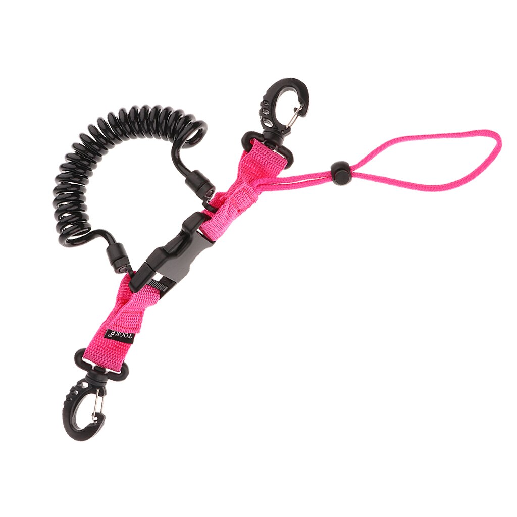 Adult Coiled Lanyard Spring Coil with Snap Hook Snap Hook, Diving