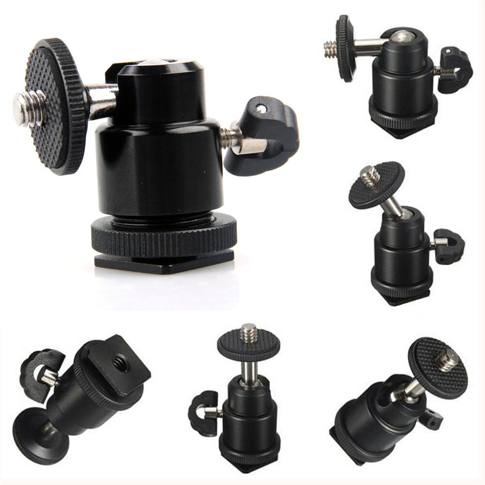 1pc for LED Light Flash Camera Tripod Bracket Holder Mount Mini 1/4 Tripod Screw Shoe Adapter Cradle Ball Head Holder Mount