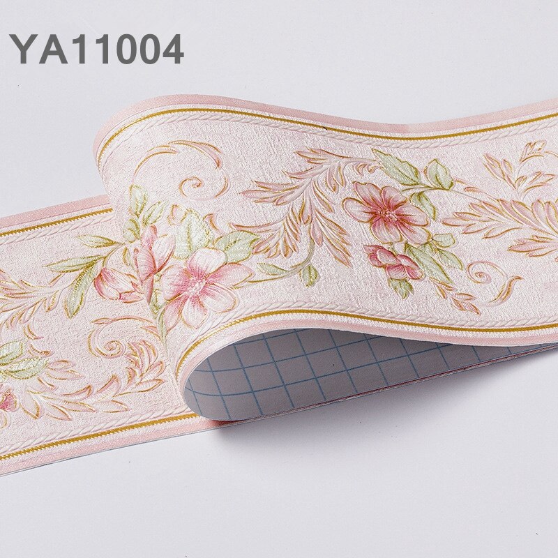 3D Embossed Baseboard Self-adhesive Waistline Sticker Baseboard Border Stickers Waterproof Living Room Bedroom PVC Wall Stickers: YA11004