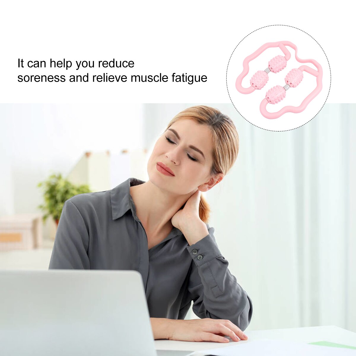 1pc Fitness Massager Roller Muscle Relaxer Leg Lean Roller Relaer Equipment