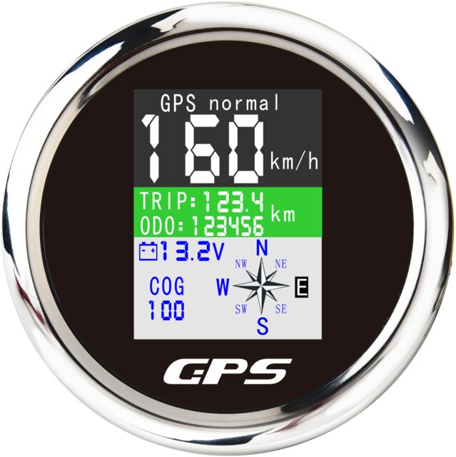 85mm Auto Digitale GPS Tacho Messgerät TFT Bildschirm MPH Knoten Km/h Eingestellt GPS Antenne Für Stiefel Auto motorrad Kilometerzähler: BS