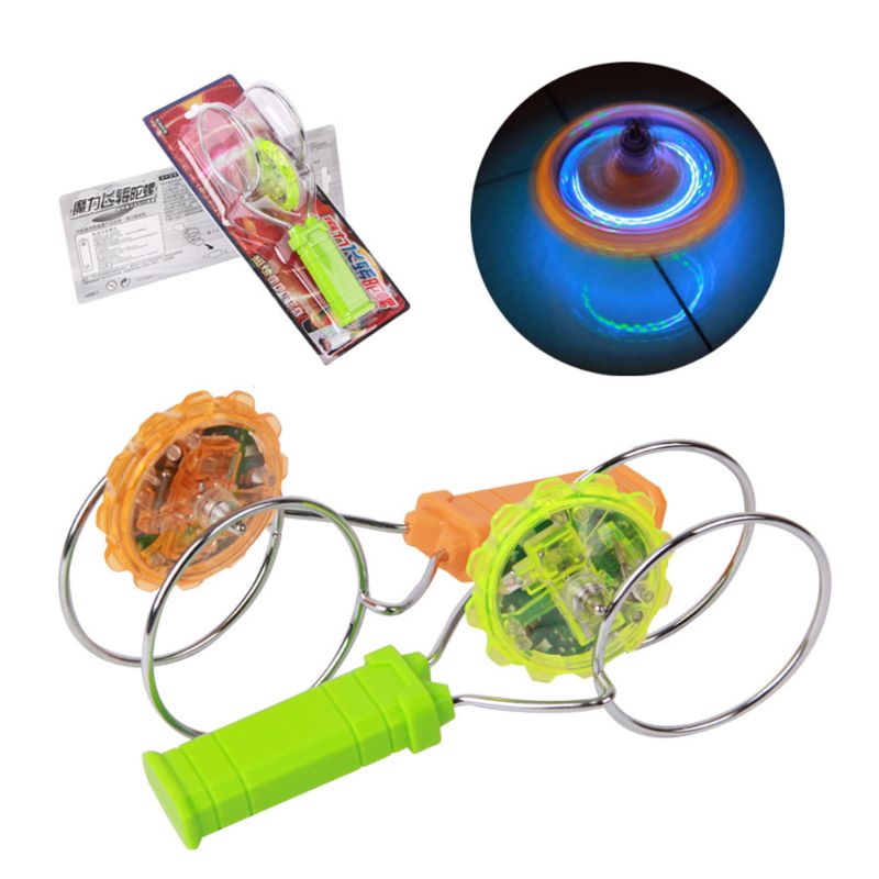 Kids LED Light Magnetic Gyro Wheel Hand Spinner Magic Spinning Toy Children 97BD