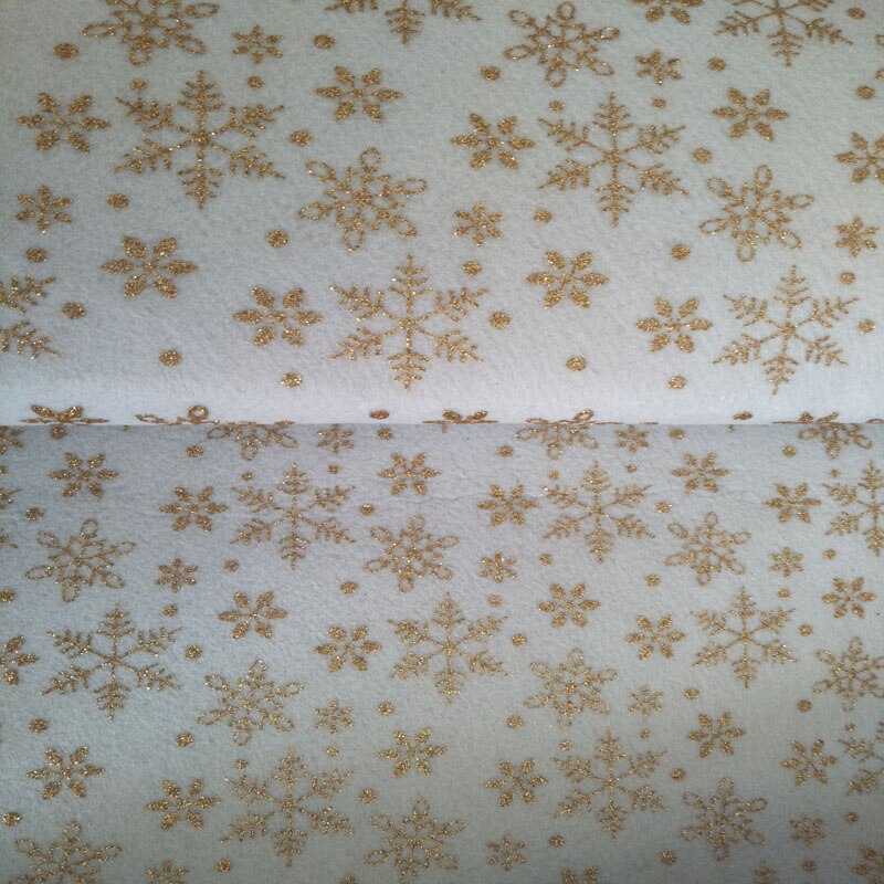 14 x 14cm bling bling 5 farver guld sølv snefnug glitter filt stof håndlavet nonwoven dekoration diy filt stof