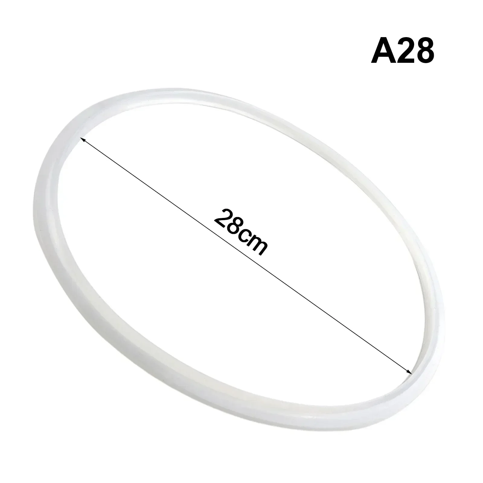 Anneau de cuisson en silicone transparent pour autocuiseur domestique, anneau de remplacement, joint en caoutchouc, accessoires de cuisine, outil de banc, 18 cm-32cm joint cocotte minute: WHITE