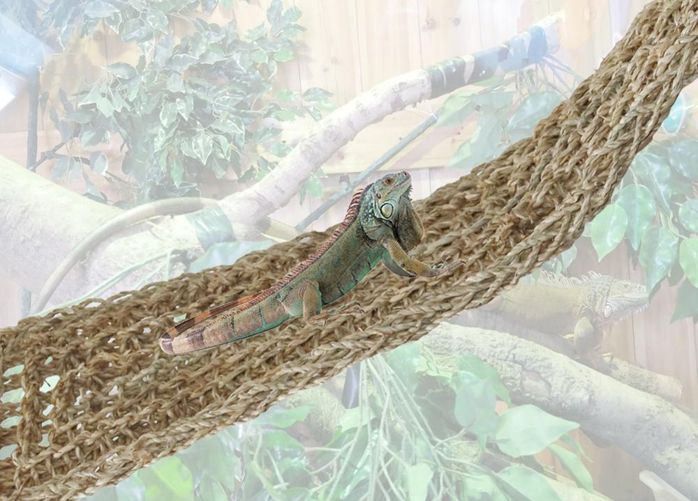 Lizard Hammock Seaweed Swing Pet Lounger Reptile Toy Hanging Bed Mat Small Hermit Crabs Geckos Bed Mats Pet Reptile Accessories