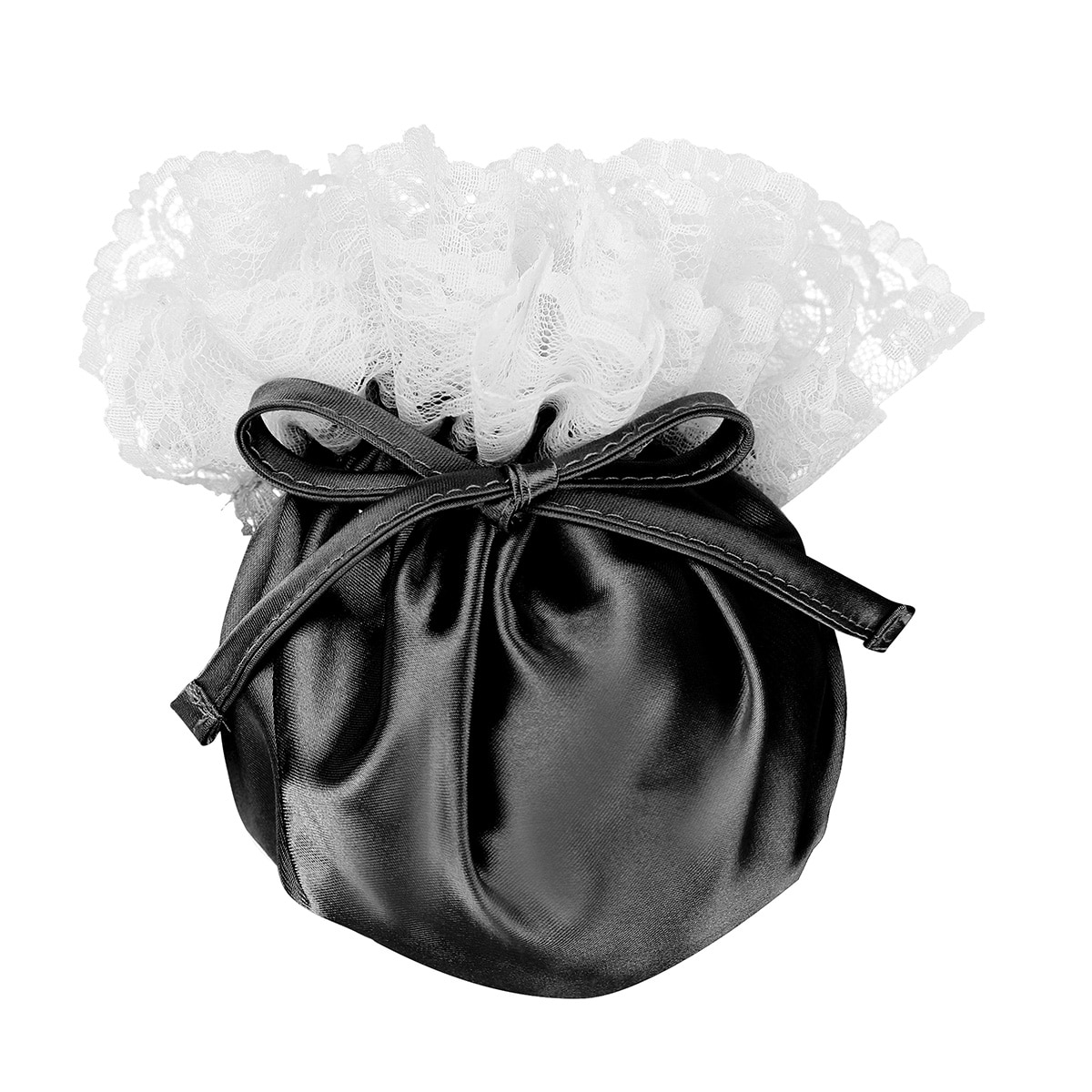 Mens Sissy C-String Lingerie Ondergoed Onderbroek Bloemen Kant Elastische Trekkoord Satijn Mannelijke Ardennen Pouch Mini Slips Slipje: Black