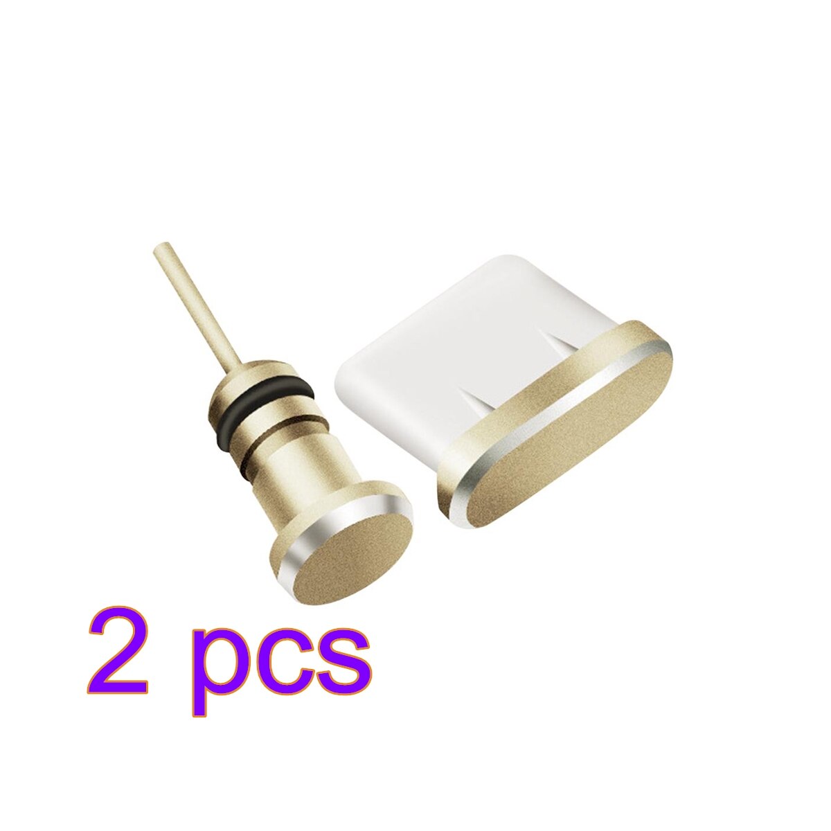 2 unids/set USB polvo enchufe Kit de carga tipo-C puerto de auriculares Jack polvo reemplazo para Xiaomi Huawei Samsung Dust Plug: PJ7333-02x2