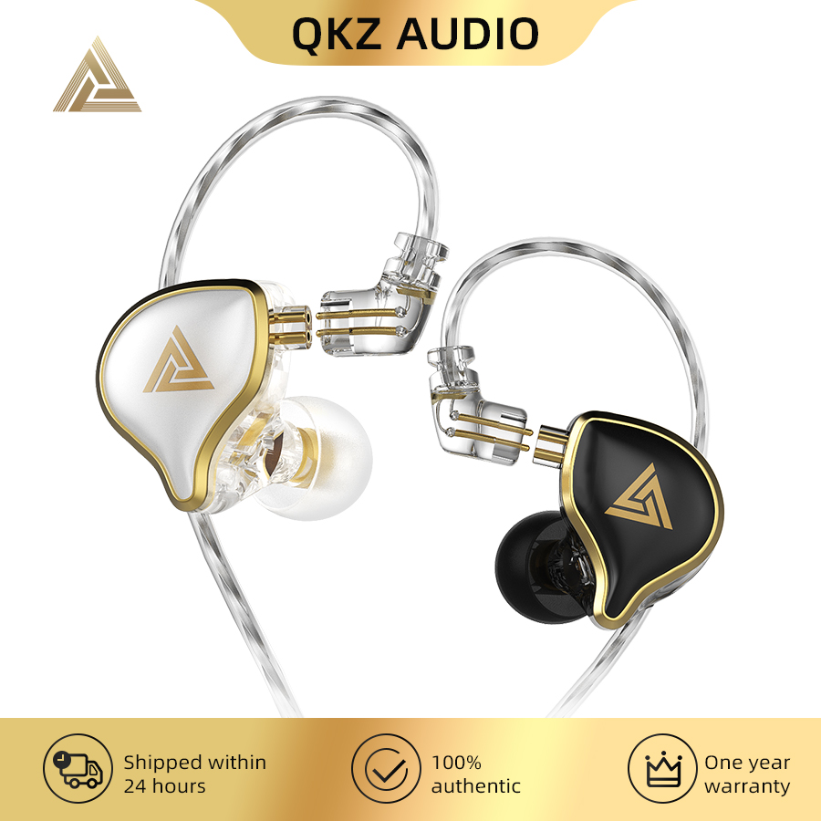 QKZ ZXD HiFi Earphone Super Bass Earbuds Music Monitor Wired Headphones With Microphone Noise Cancelling Headset Games Sports