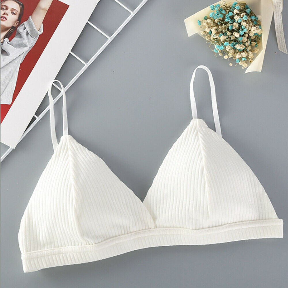 Women Comfortable Full Coverage Bra Lace Wireless Adjustable Breathable Bras Black Gray White Flesh: White