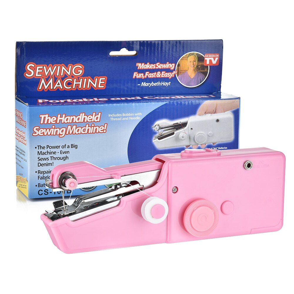 Mini Portable Household Electric Sewing Machine Handheld Machine To Sew Adjustable Speed Home Sewing Machine: Mini sewing machine
