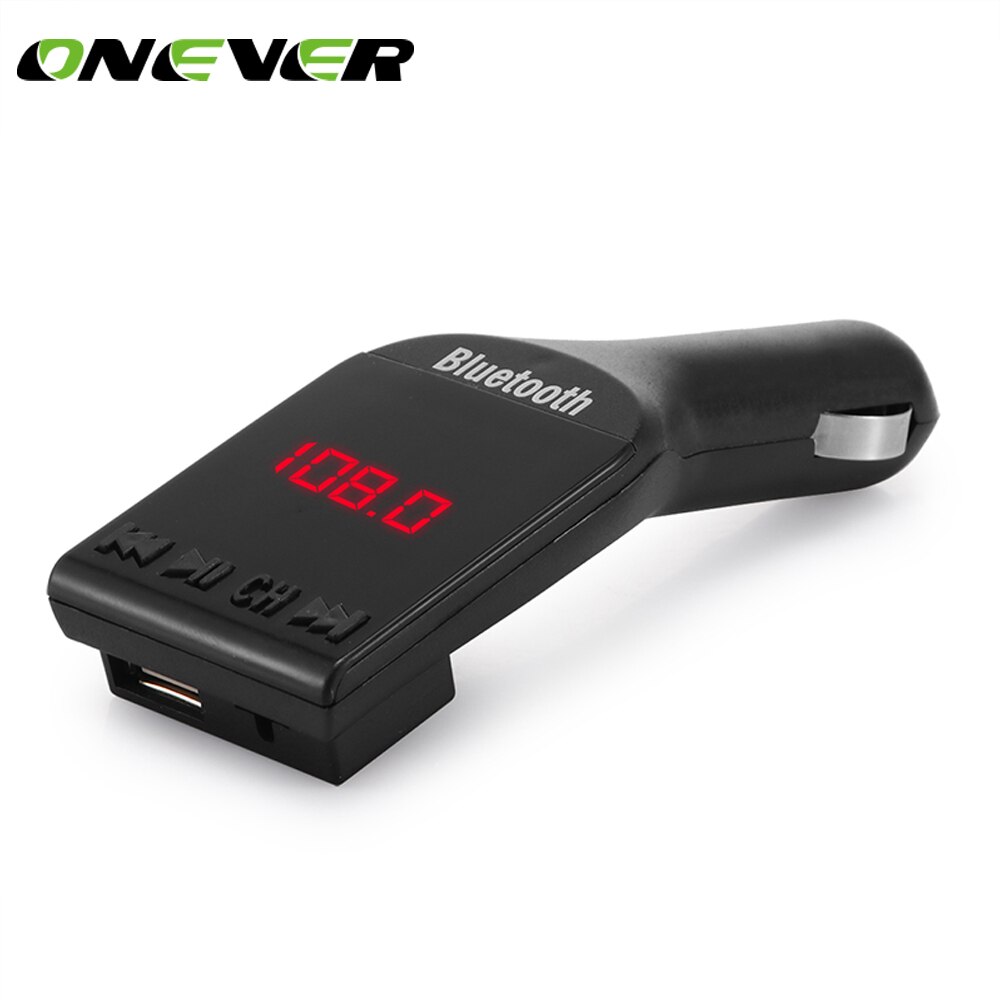 Onever Bluetooth Car Kit MP3 Speler Fm-zender Handsfree Draadloze FM Modulator Ondersteuning TF Micro SD USB muziek