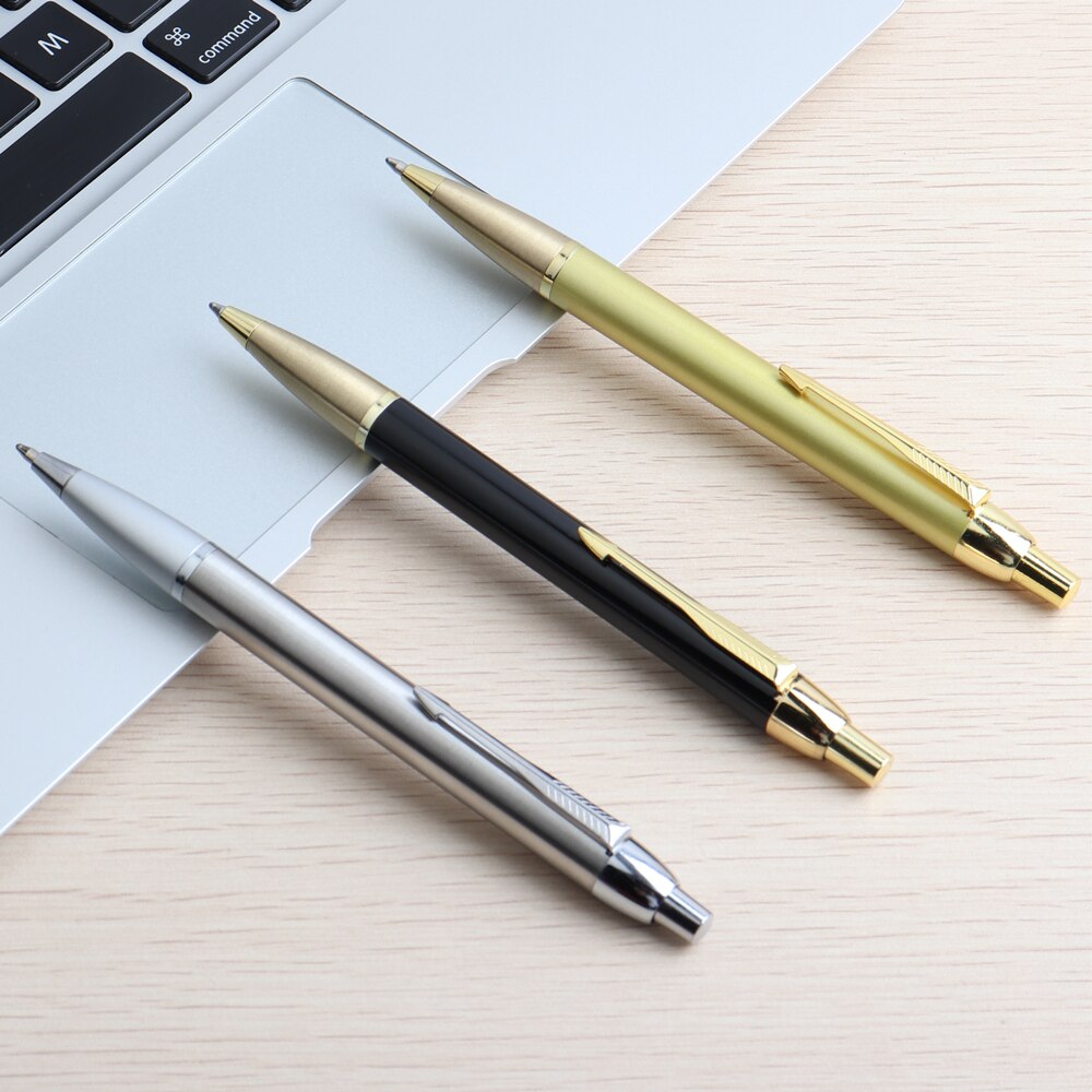 1/15/Stck Kugelschreiber Presse Stil Kommerziellen Metall Kugelschreiber Für Schule Büro Ader Automatische Kugelschreiber Tinte schwarz Blau
