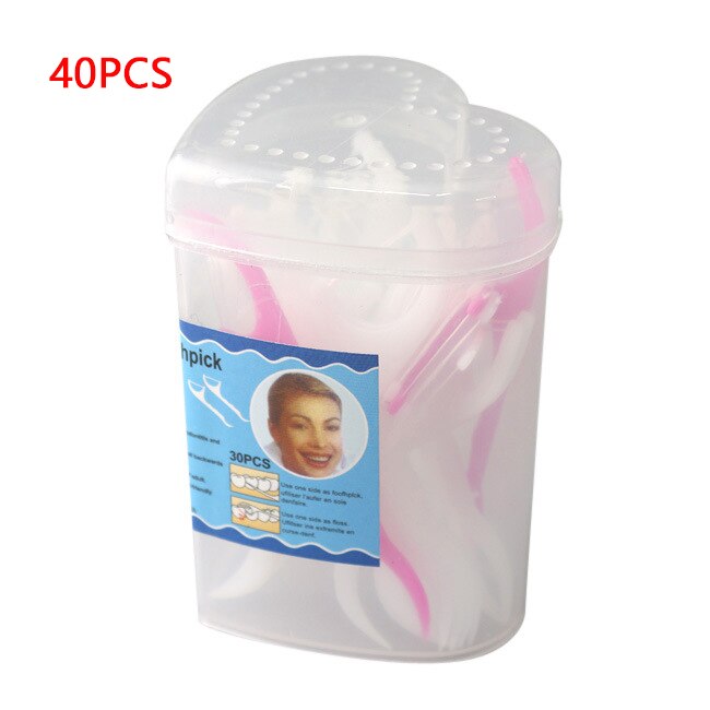 50pcs Adults Interdental Brush Clean Dental Floss Teeth Stick Tooth Pick Interdental Teeth Clean Toothpick Flosser Dental Brush: white