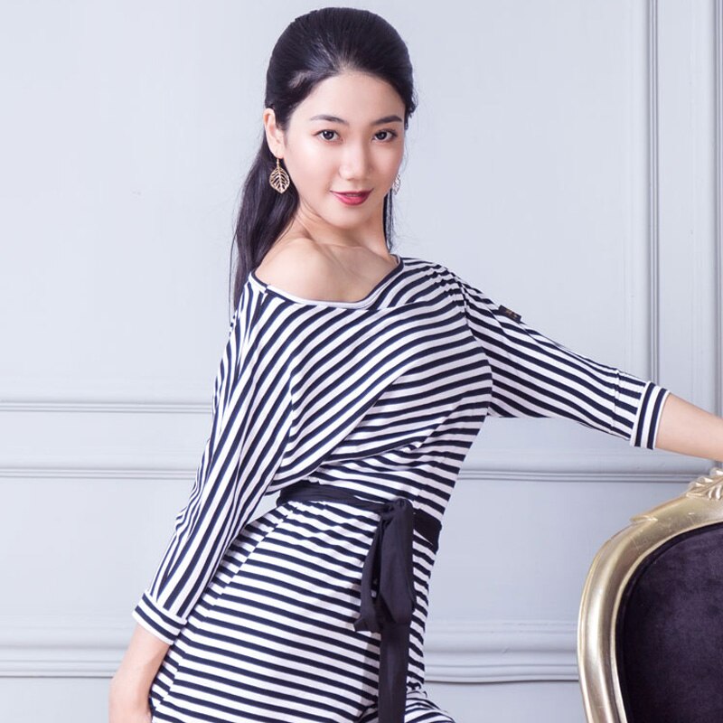 Traje de baile latino para mujer, patrón de cebra falda de prácticas vestido de competición Latina Rumba Tango Samba Salsa Dance VO1309