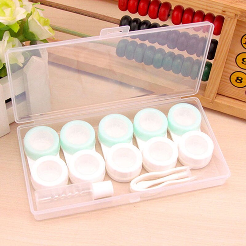 5 Pairs Contact Lens Case Eye Contact Lens Box Vrouwen Reizen Contactlenzen Case Lekvrij Container Lenzen Doos Voor Weergave doos