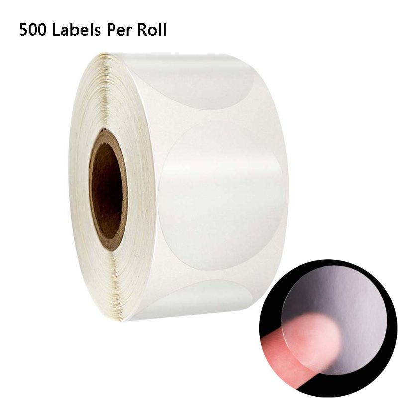 1 Roll (500Pcs) Ronde Transparante Stickers Stempel Enveloppen Kaarten Trouwkaarten Pakketten Scrapbooking Decor