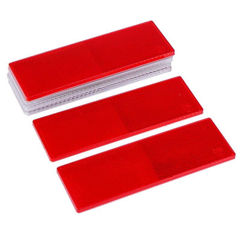 2pc Trailer Car Plastic Reflective Reflector Workplace Safety Night Safety Warning Sticker Tape Safurance Bike Truck