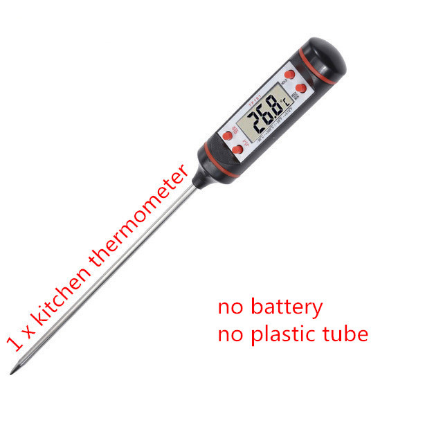 Kitchen Cooking Food Meat Temperature Probe Digital BBQ Thermometer Tools Function Adjustable: Black