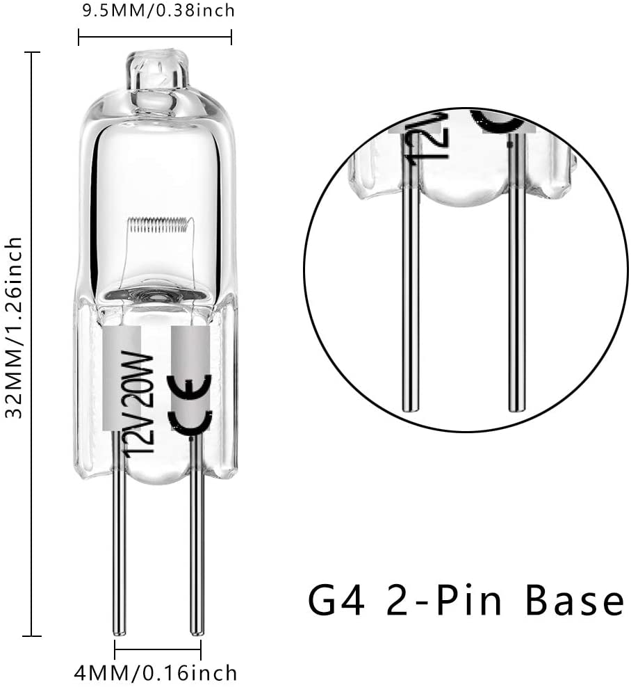 10 stks g4 12 v 20 w halogeenlamp globe lamp jc type