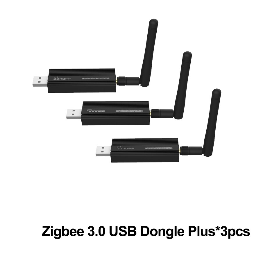 SONOFF – clé USB ZBDongle-P universelle Zigbee Gateway 3.0, Dongle Plus, analyseur, Interface USB, Capture de paquet via ZHA Zigbee 2MQTT: 3pcs