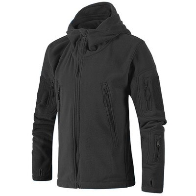 Outdoor warm hiking hunting fleece jacket men women windproof warm-keeping coat sweater windbreaker windcoat Hooded jacket