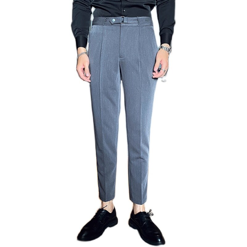 Mannen Jurk Broek Formele Zakelijke Broek Voor Mannen Effen Kleur Kantoor Sociale Casual Slim Fit Broek Streetwear Pantalones Hombre