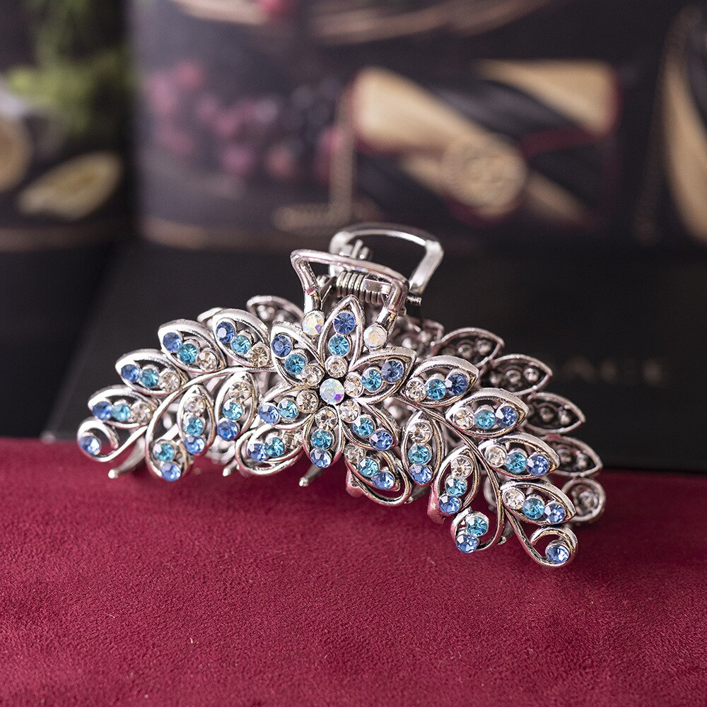 2022 wysokiej jakości kobiety eleganckie złoto srebro z dziurką geometryczne metalowe do włosów pazur Vintage spinki do włosów z pałąkiem na głowę spinka do włosów akcesoria: 14