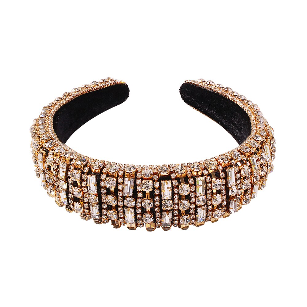 Mulheres coroa bandana menina senhoras strass hairbands cristal cheia hoop cabelo headwear festa de casamento acessórios para o cabelo ornamentos