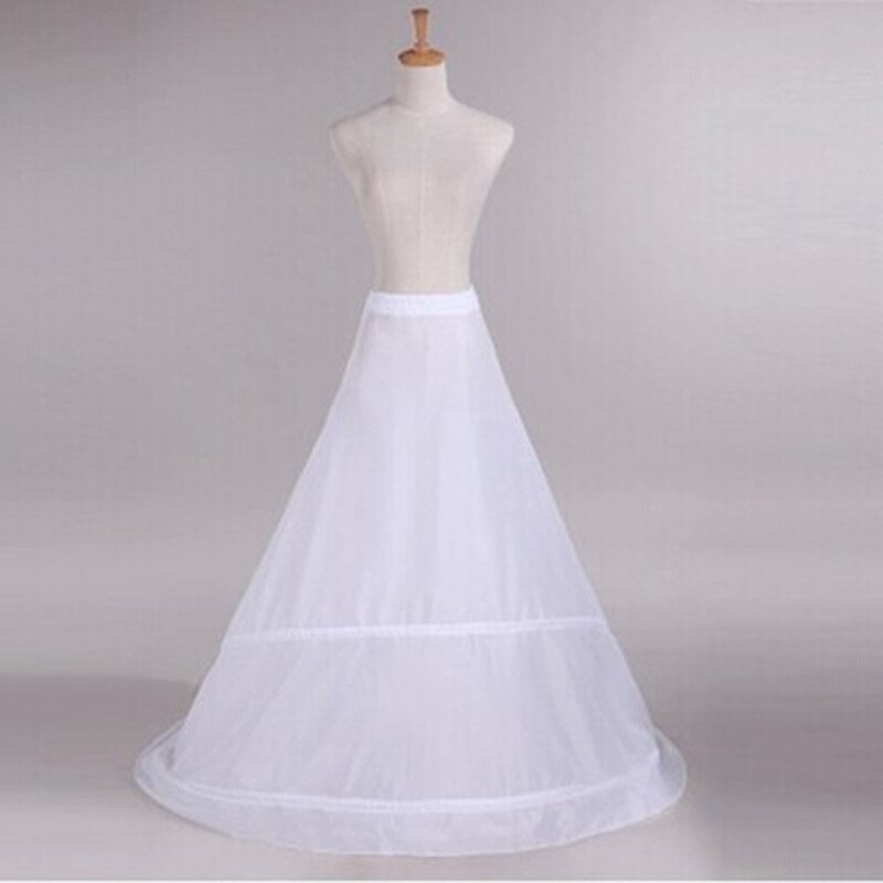 Top a-lijn 2 hoepel bruids petticoat crinoline onderrok dames bruids petticoats