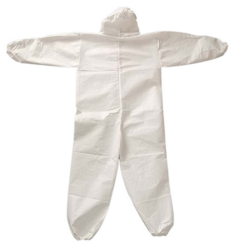 Beskyttende børneoveralls hætte til børn engangsbeskyttende jumpsuit antistatisk støvtæt beskyttende arbejdsdragt hvidt betræk