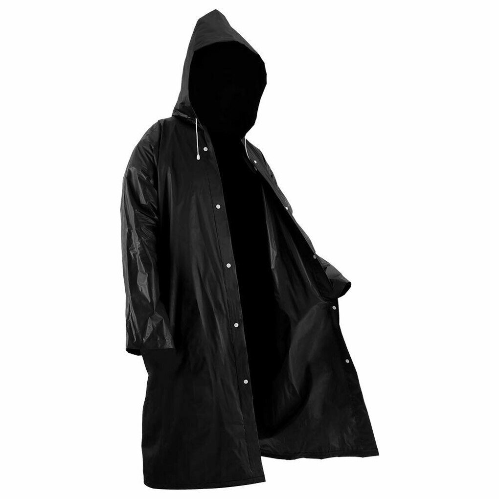 Lange uniseks regenjas voor buitenactiviteiten, kamperen, wandelen, werk, volledige regenuitrusting met verstelbare capuchon, gevoerde windjack en broek voor dames, Grijs, M