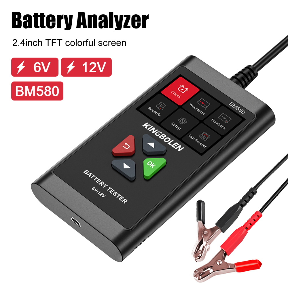 tester Batteria BM580 - 12V 6V - Analizzatore Circuito CCA - per Batterie Piombo-Acido gel Umide