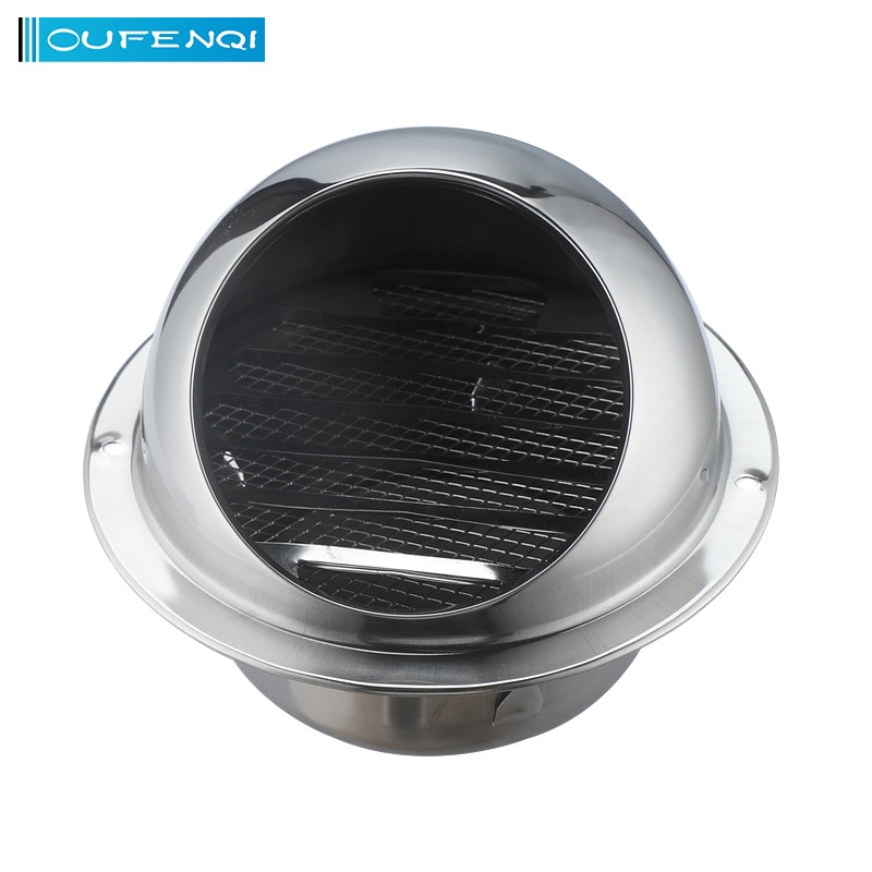 OUFENQI stainless steel air outlet cover ventilation exhaust fan vent round 4" 6" 8"