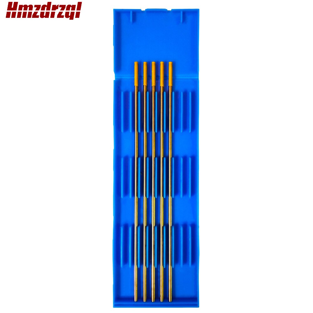 Electrodo de tungsteno de lantano dorado, WL15, 3/32 x mm, "x 6", 5 unidades
