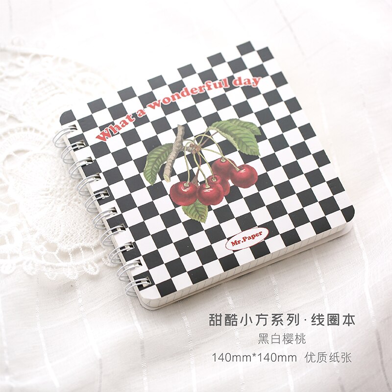 College Ruled Spiral Notebook-Lined Journal with Hardcover, 140*140mm, 128 Pages, Strong Twin-Wire Binding with Premium Paper: Black